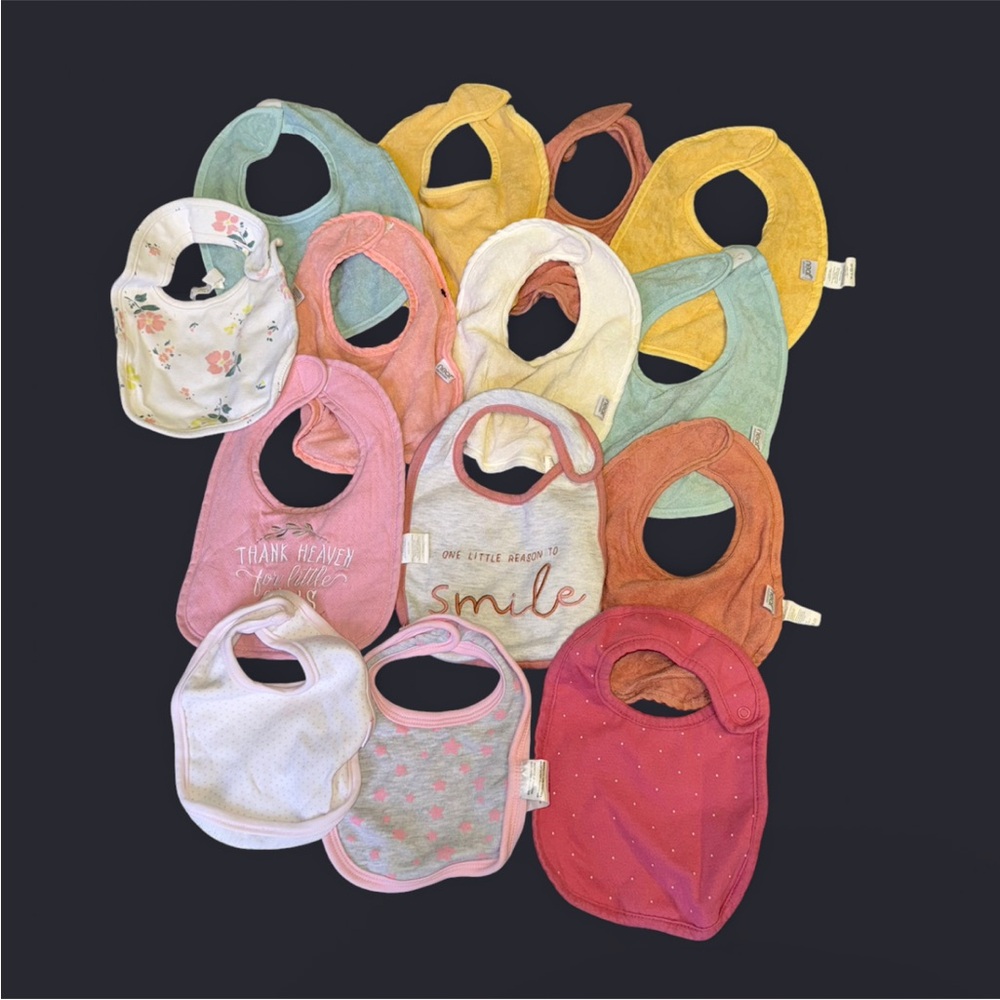Baby girl bib bundle